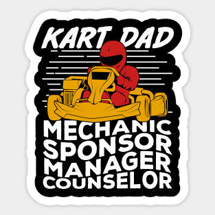 Funny Go Kart Racing Dad Father Gift Sticker